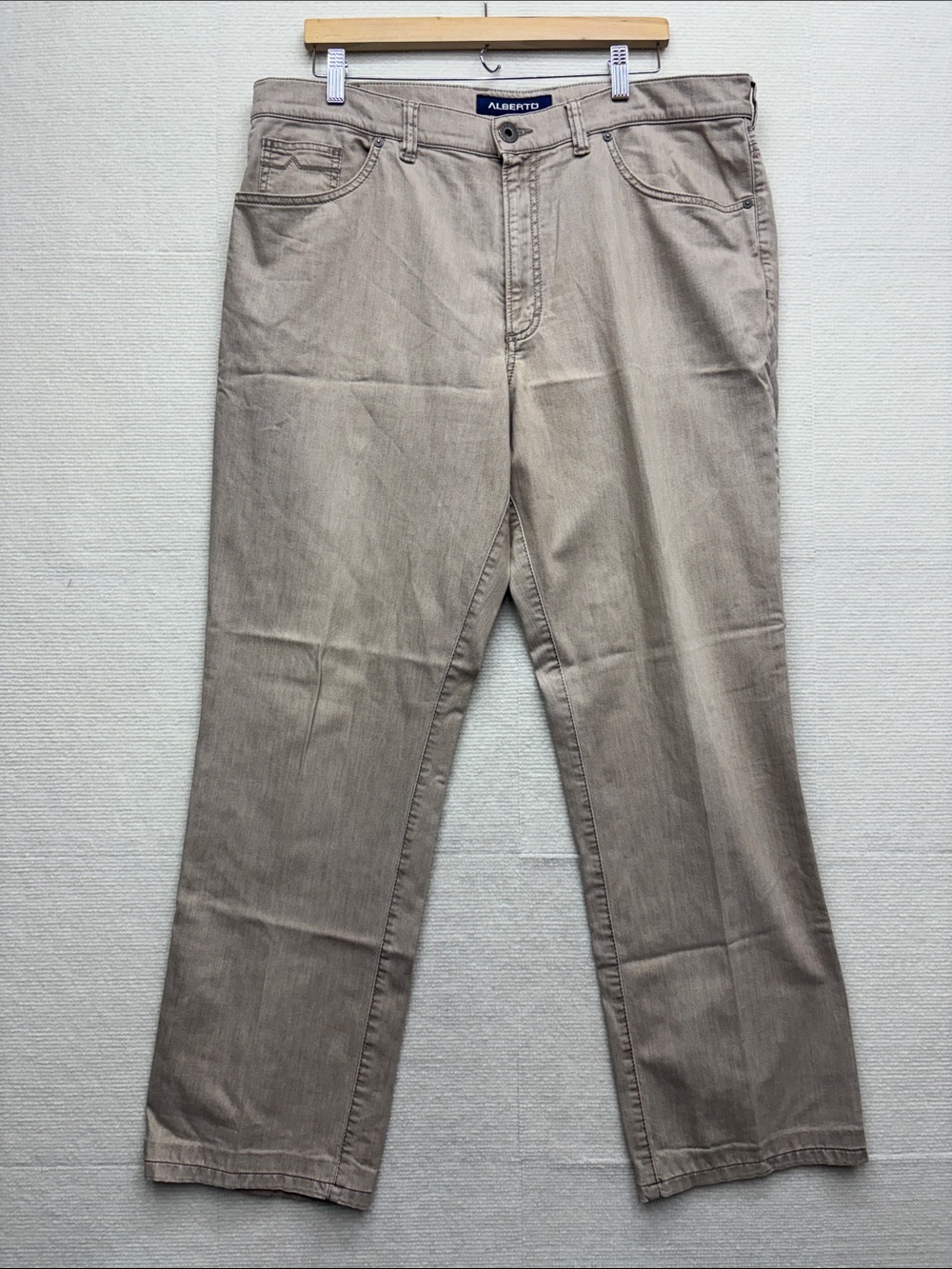 Alberto Tommy 38X34 Men’s Taupe Jeans - comfort fit